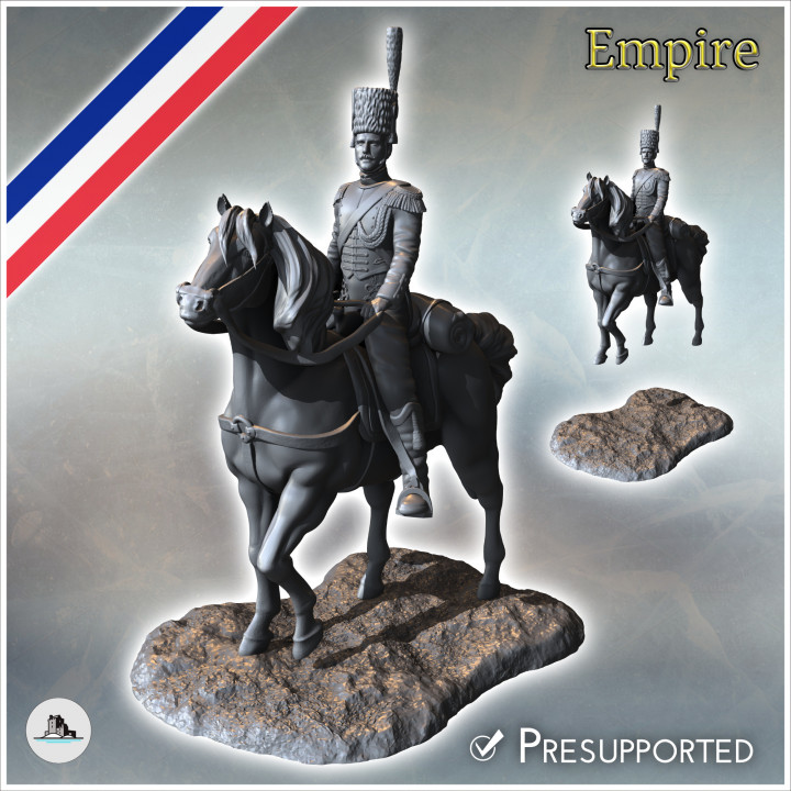 French Napoleonic cavalry saber marching on horse (13) - Napoleonic era Wars Historical Eagles France 1st 32mm 28mm 20mm 15mm