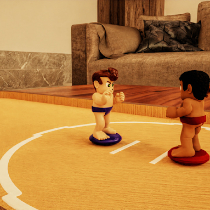 Gigi Champion - Sumo Challenge Fully 3D Printable Board Game image