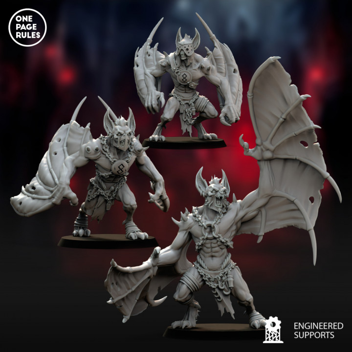 3D Printable Vampiric Bat Horrors by One Page Rules