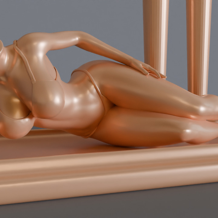 PEN HOLDER FIGURE WOMAN LAYING SFW 04 image