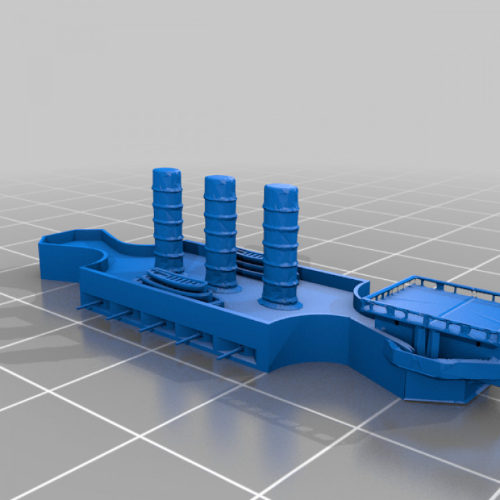 3D Printable HMS Thunderchild (successor) by Joshua Butler
