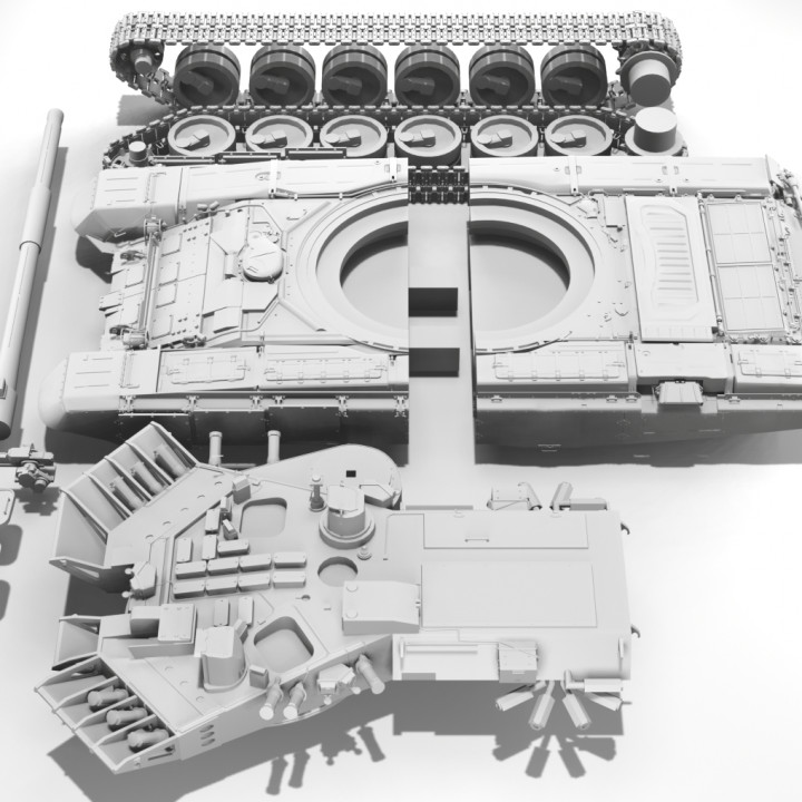 3D Printable T90 with Burlak turret by The Military Industrial Complex