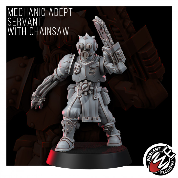 MECHANIC ADEPT SERVANT WITH CHAINSAW (AND LICKING SAW) image