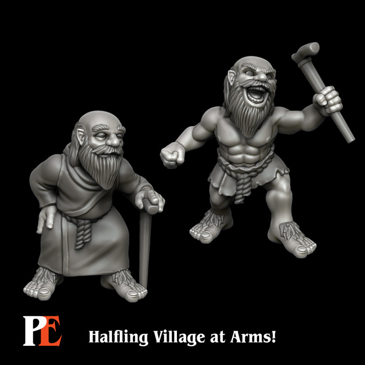 3D Printable Old Halfling Man by Printed Encounter