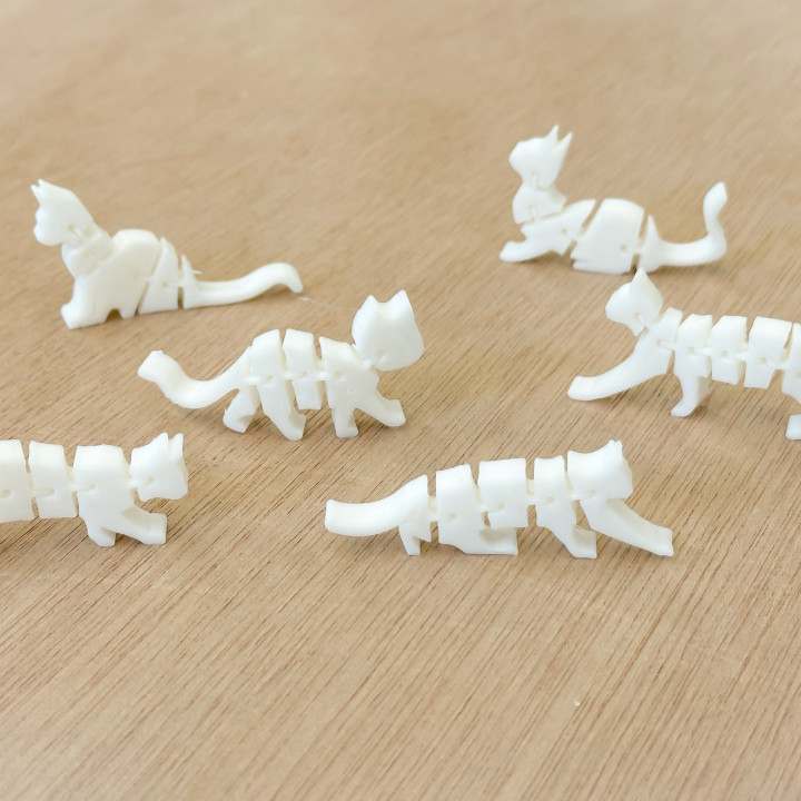 Flexi Articulated Cat Collection (Print in place)