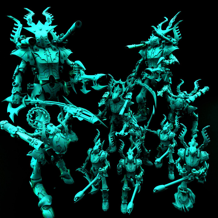 Space elves spirit mechs bundle (pre-supported) image