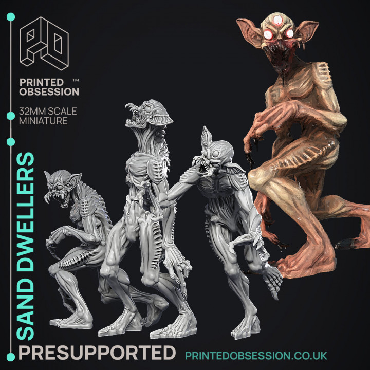 The Wondering Desert - Lovecraftian Horror - 17 Models -  PRESUPPORTED - Illustrated and Stats - 32mm scale image