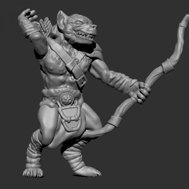 3D Printable Gnoll Scout / DnD / 32mm by Benjamin Gayer