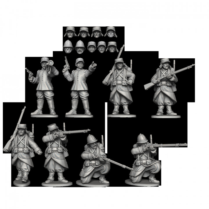 3D Printable French Foreign Legion (Sino French War) by Wargames Atlantic