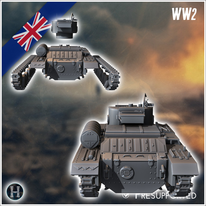 Valentine Mark Mk. III infantry tank - UK United WW2 Kingdom British England Army Western Front Normandy Africa Bulge WWII D-Day image