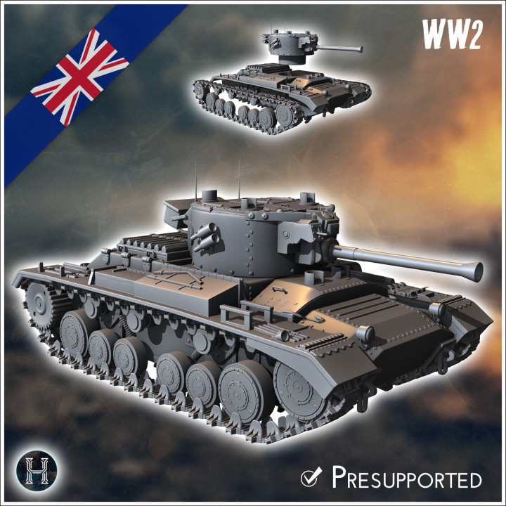 Valentine Mark Mk. X infantry tank - UK United WW2 Kingdom British England Army Western Front Normandy Africa Bulge WWII D-Day