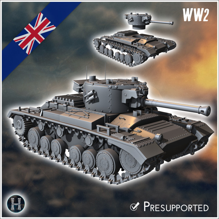 Valentine Mark Mk. XI infantry tank - UK United WW2 Kingdom British England Army Western Front Normandy Africa Bulge WWII D-Day