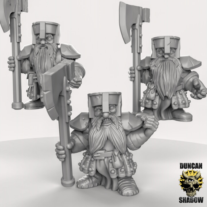 Dwarves with Great Axe (Pre Supported)