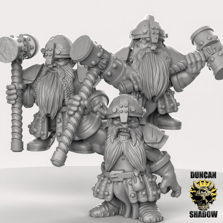 Dwarves with Great Hammers (Pre Supported) image