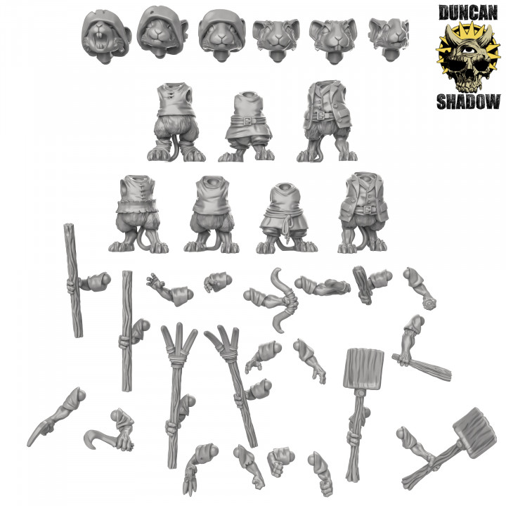 Mousle Farmers/ Rabble Multipart Kit (Pre Supported) (S) image