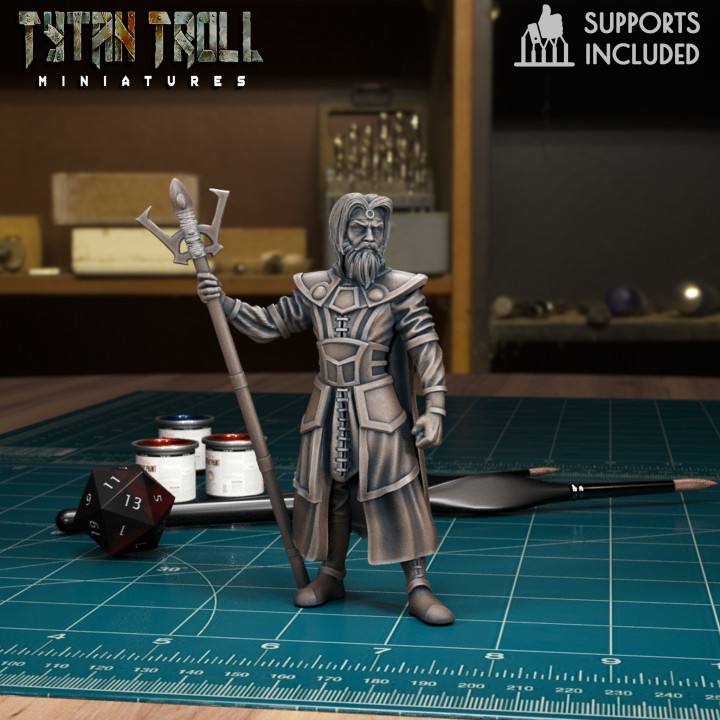 3D Printable DnD Heroes Human Mage Male [Pre-Supported] by TytanTroll ...