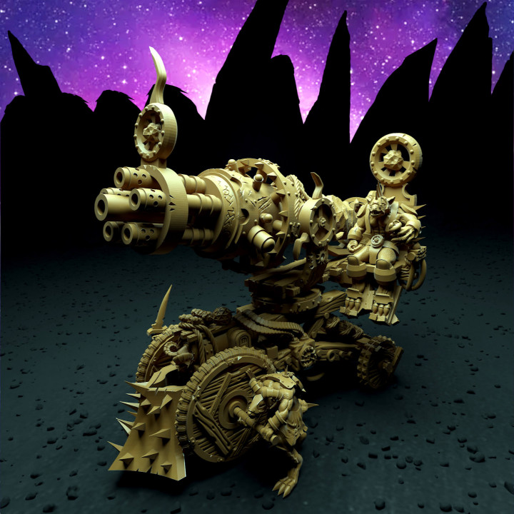 Ratkin warp siege artillery cannon (Proxy fantasy miniature) image