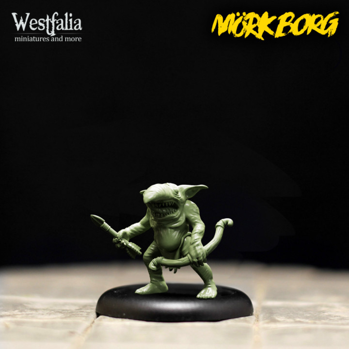 3D Printable MorkBorg - Goblin with Bow by TheTrench