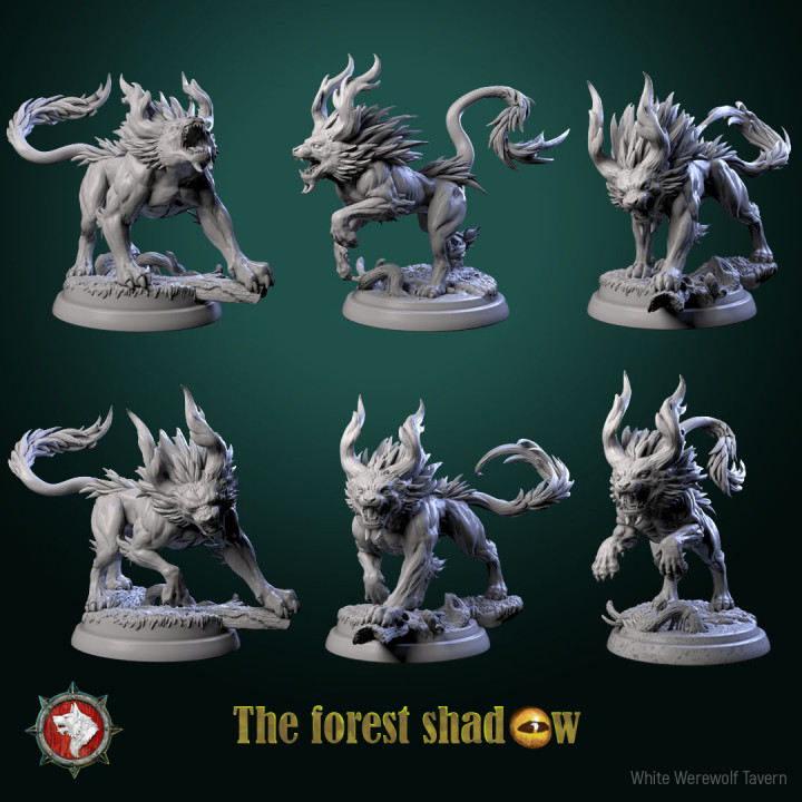 Forest monsters set 6 miniatures pre-supported