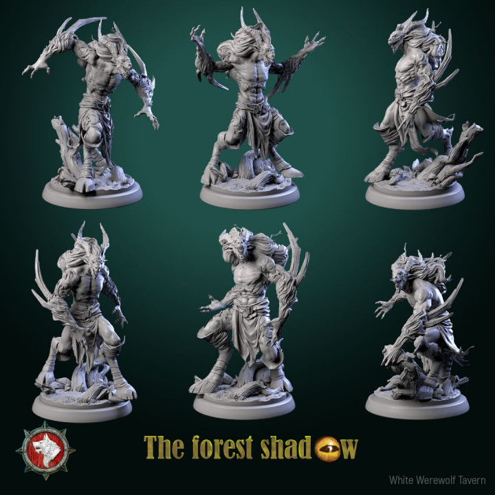 Wendigos set 6 miniatures 32mm pre-supported