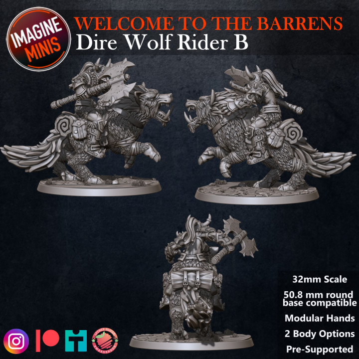 Welcome to the Barrens - Dire Wolf Rider B image