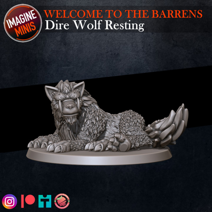 Welcome to the Barrens - Dire Wolf Resting