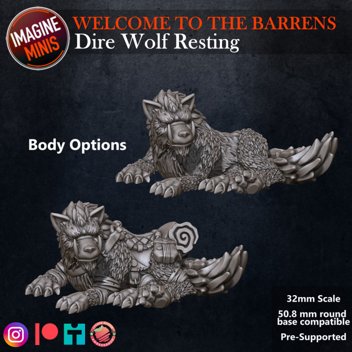 Welcome to the Barrens - Dire Wolf Resting image