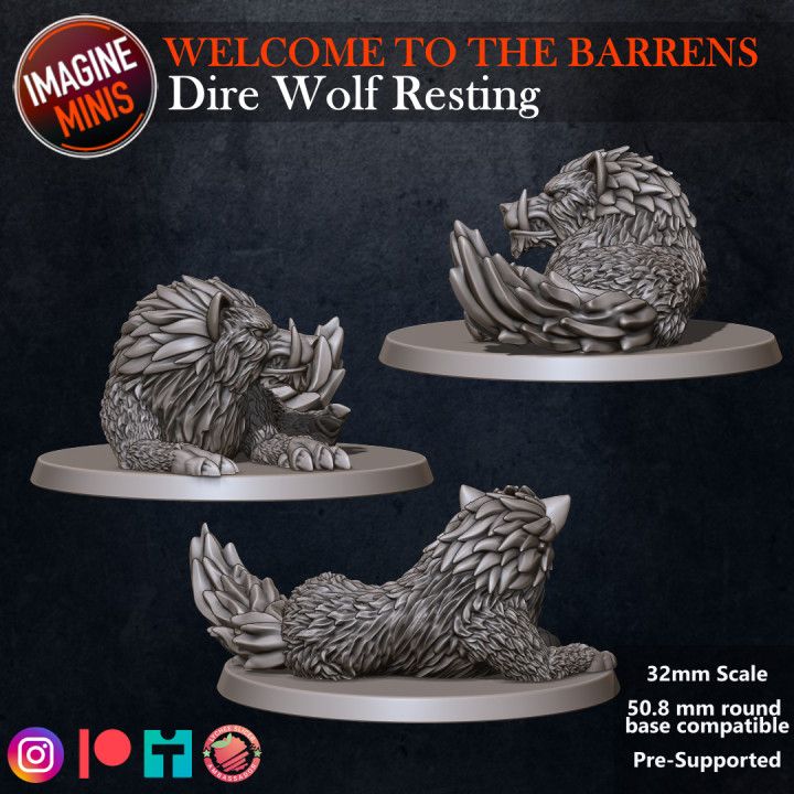 Welcome to the Barrens - Dire Wolf Resting image