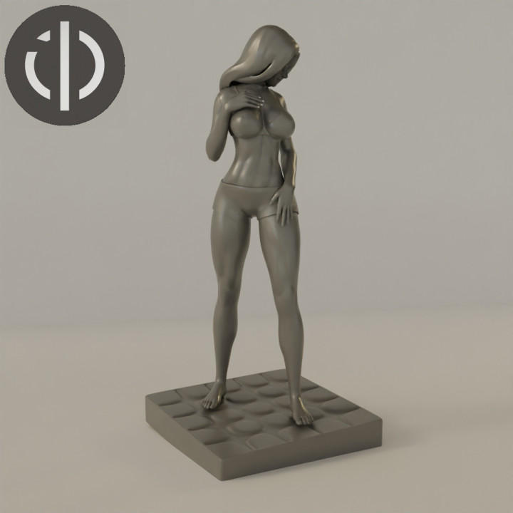 LADY POSING MODEL FIGURE 01