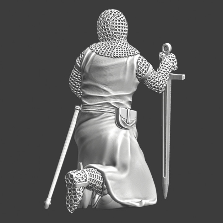 Medieval Crusader Kneeling image