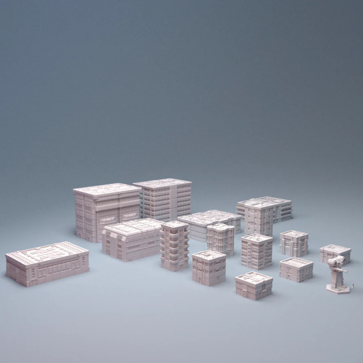 Mecha City Alpha Buildings Bundle 6mm