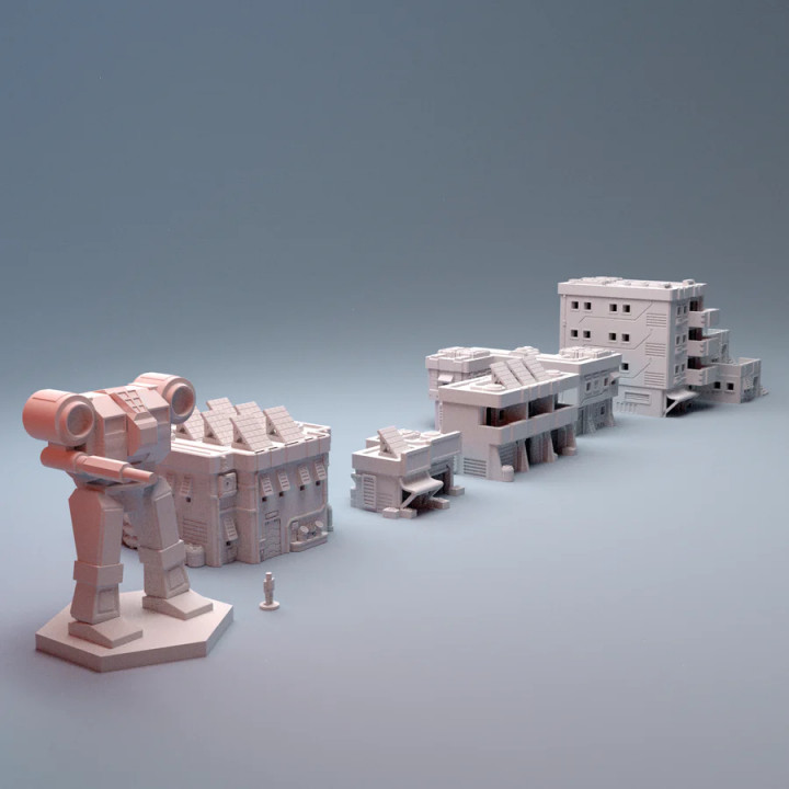 Mecha City Wantrell Streets Buildings 6mm