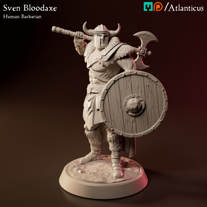 Human Barbarian - Sven Bloodaxe - Battleaxe Calm image