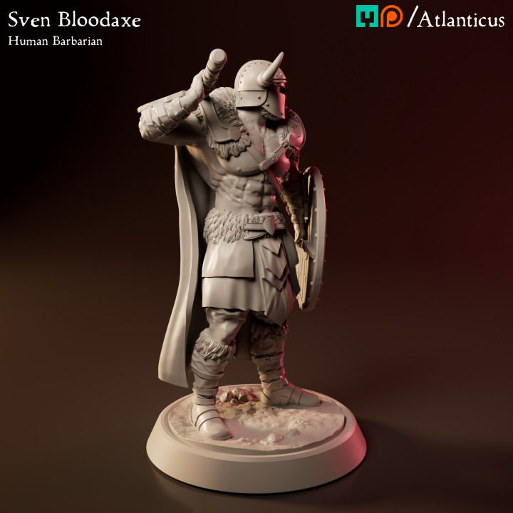 Human Barbarian - Sven Bloodaxe - Battleaxe Calm image