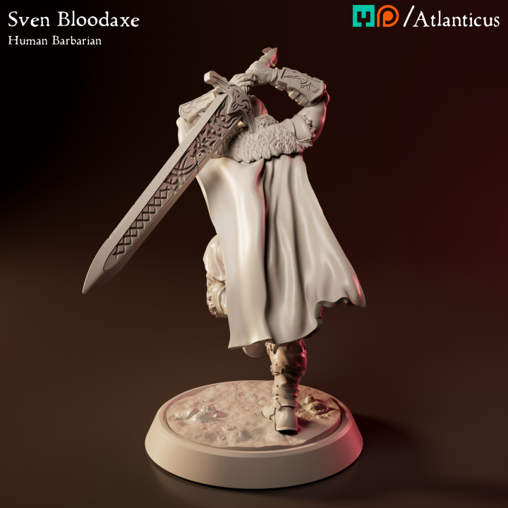 Human Barbarian - Sven Bloodaxe - Greatsword image