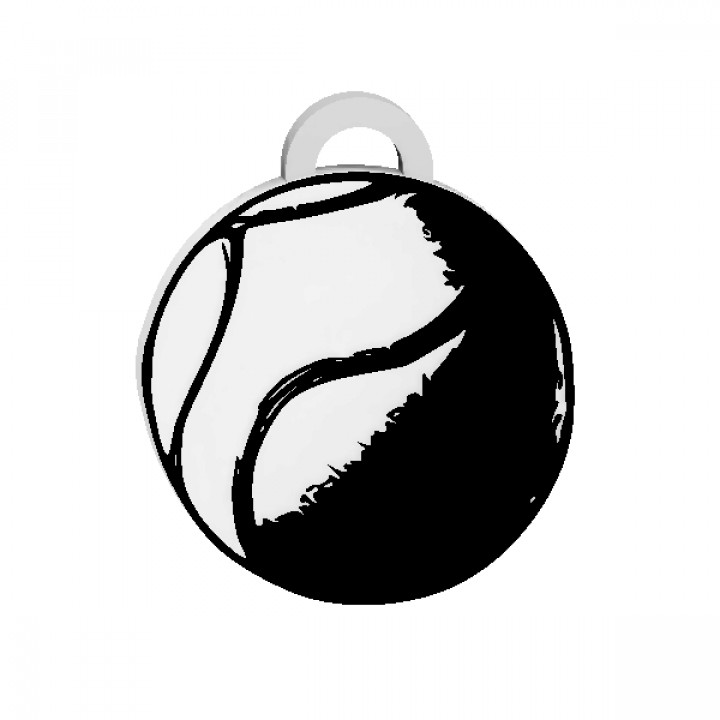TENNIS BALL KEYCHAIN / EARRINGS / NECKLACE image