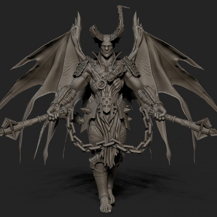 3D Printable DRAGON WOMAN Vs DEMON WOMAN by BROKEN SWORD MINIATURES