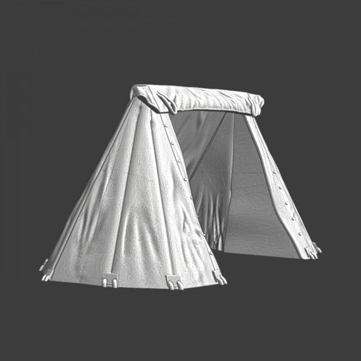 Medieval Infantry tent - Closed sides image