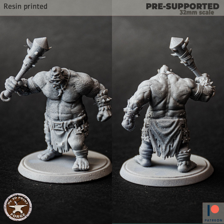 3D Printable Ogre Brute 1head Attack by My3DPrintForge