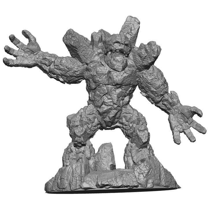 3D Printable Stone golem by The Printing Goes Ever On