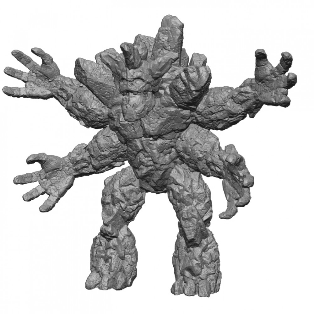 3D Printable Stone Golem 9 - four hands by ARTMARKEVYCH