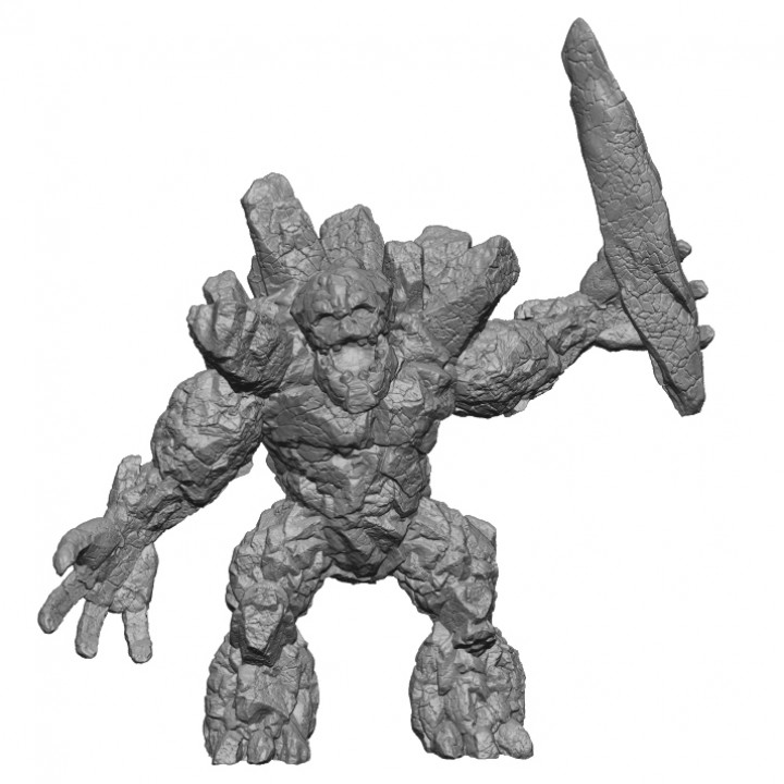 Stone Golem with rock