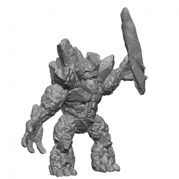 Stone Golem with rock image