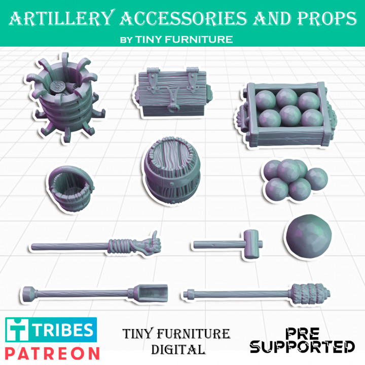 Artillery accessories and props (Medieval Artillery)