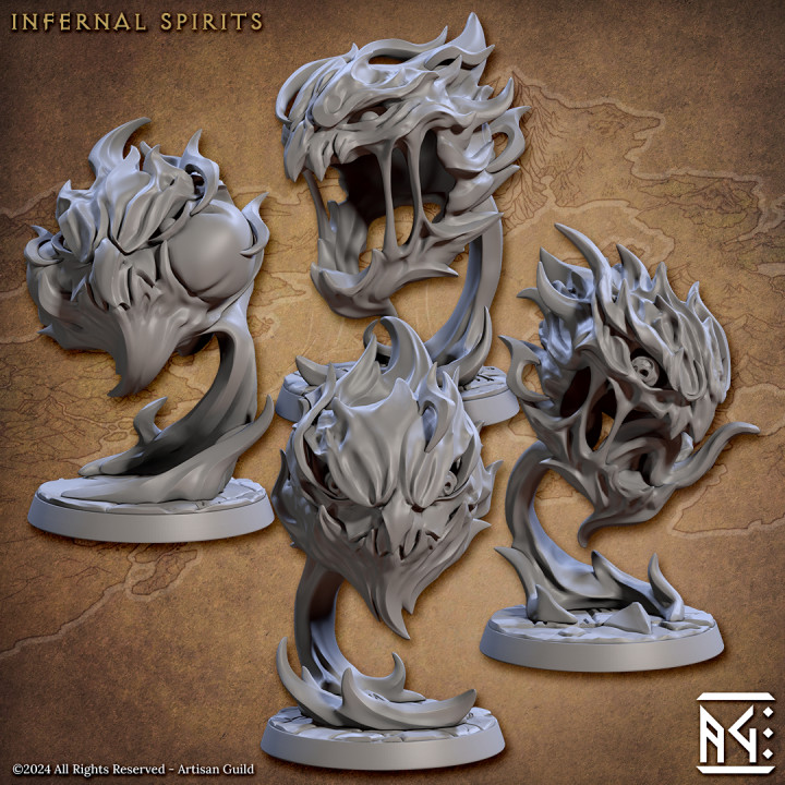 3D Printable Infernal Spirit - A (Raid at the Temple of Ifrit) by ...