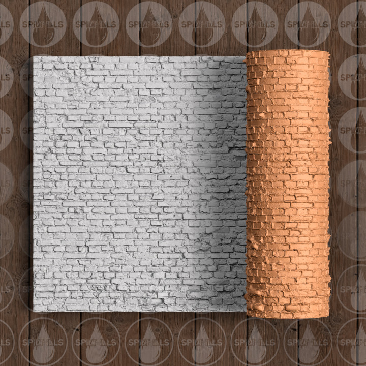 Brick Wall - Thin Texture Roller (Low Resin Cost) - 4.5 Inches Tall