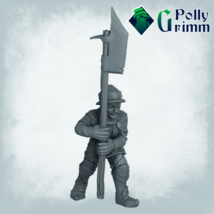 Fantasy and historic miniatures for tabletop games.Imperial Humans. Men at arms, halberdier image