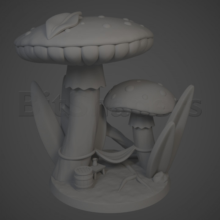 3d Printable Mushroom Cottage Double By Ermyanarts