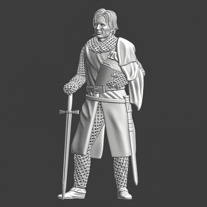 Wilfred of Ivanhoe - Standing with helmet in hand image