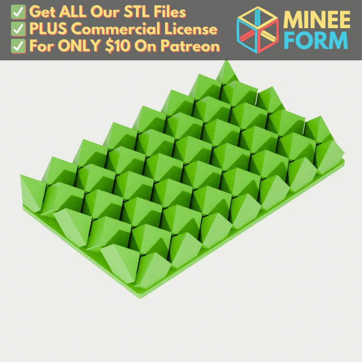 Abstract Geometric Cube Soap Dish or Sponge Holder MineeForm FDM 3D Print STL File image